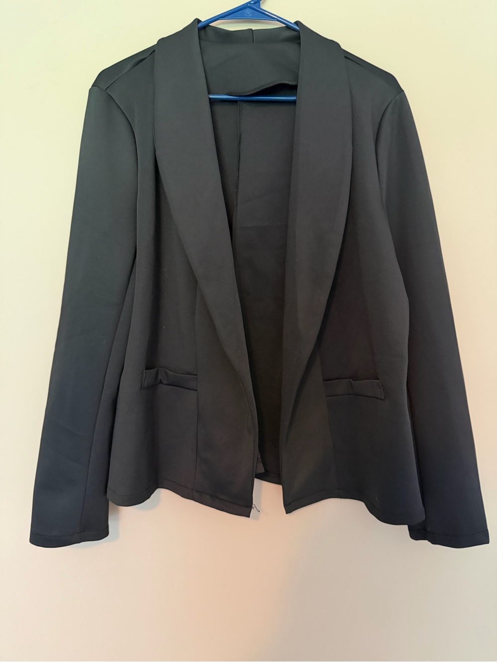 Black Women's Open Front Blazer Jacket